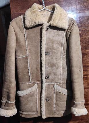 Вінтажна дублянка aleksander of norway, aleksander moen. натуральна норвезька овчина, р. 50 (l)