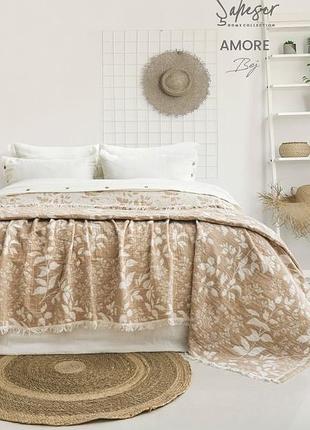 Муслінове покривало saheser amore 240х260 см,асортимент кольорів