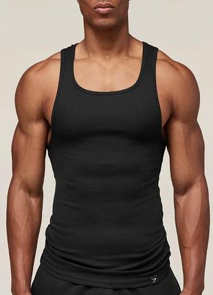 Бавовняна чоловіча майка в рубчик gymshark