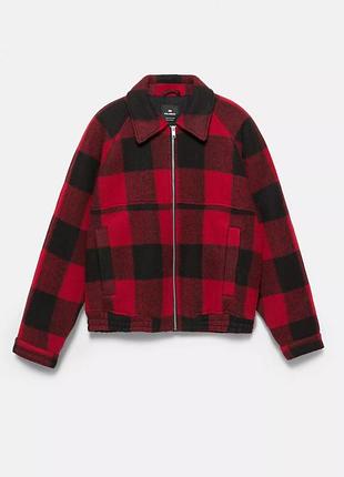 Утеплена  куртка фірмова  чоловіча pull & bead r клітка тренд xl