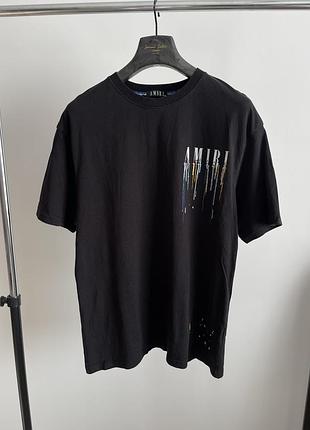 Футболка amiri чорна з принтом