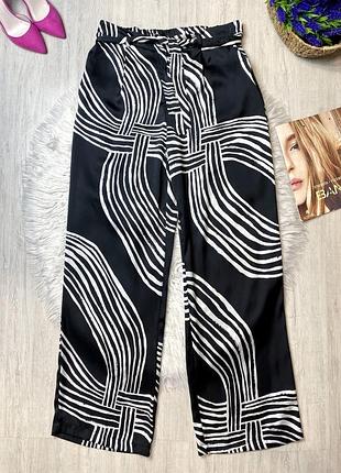 Атласні брюки із широкими штанинами /штани