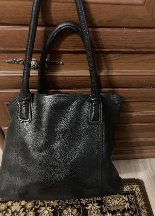 Сумка кожа черная