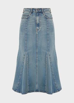 Джинсова спідниця міді 3