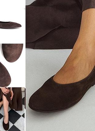 Балетки, з натуральної замші, розмір 39, нові, na kd