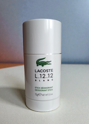 Lacoste l.12.12 blanc мужской парфюмированный дезодорант сток 75 г