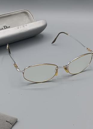 Оправы для очков christian dior, двухцветные металлические, золотисто-серебрянные cd 3548 24z 135