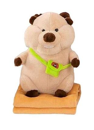 Плед-игрушка 120*160 капибара арт.79-2 бежевый тм mallory home