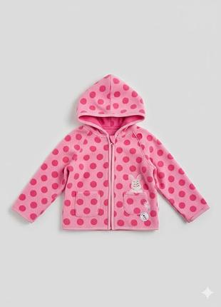 Теплая флисовая кофта флиска на девочку 6 9 месяцев