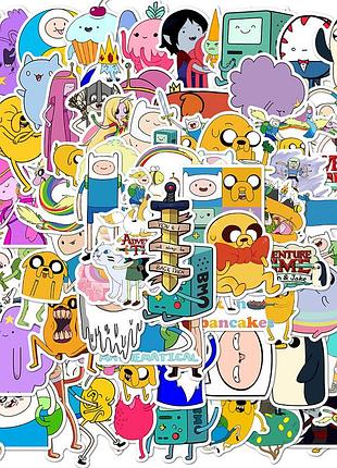 Набор наклеек по мультфильму adventure time наклейки время приключений финн джейк аниме стикеры мультики anime