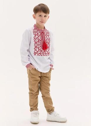 Вишита сорочка,вишиванка натуральне полотно для хлопців 98-152