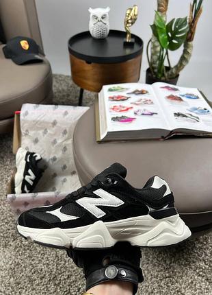 Женские кроссовки new balance 9060 black white акция