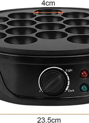 Електрична такоячниця raf takoyaki maker для приготування пончиків, кейсів-попсів і м'ясних кульок (18 комірок) антипригарна