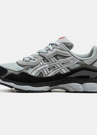 Кросівки asics gel-nyc сірі з чорним | спортивна модель