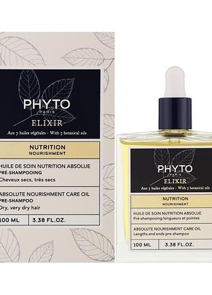 Олія-догляд для сухого волосся phyto nourishment elixir absolute nourishment care oil