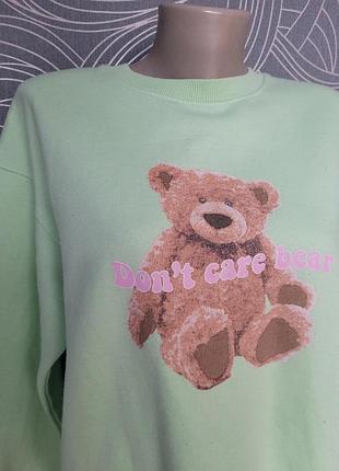 Ведмедик крутий модний утеплений світшот