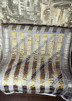 Шелковый винтажный платок emilio pucci x versace vintage silk scarf/шовковый платок/хустина/шаль/шелк/ принт пейсли/из шелка/авторская/дизайнерская/