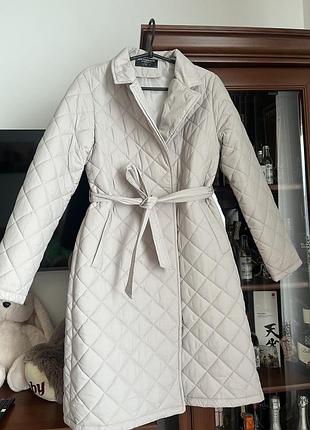 Куртка пальто стьогана під пояс