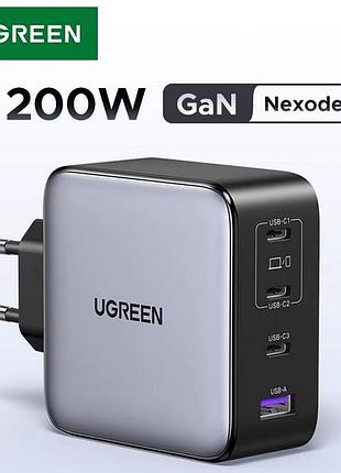 Зарядний пристрій ugreen nexode 200w 4-port gan 3c1a (x764)