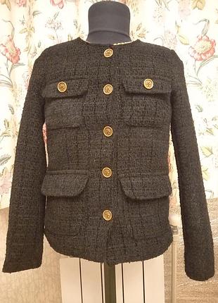 Твідовий піджак на гусячому пуху,жакет шанел