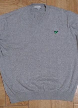 Джемпер чоловічий бавовняний сірий кофта светр світшот світшот светр lyle & scott р. xl🇨🇳2 фото