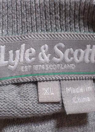 Джемпер чоловічий бавовняний сірий кофта светр світшот світшот светр lyle & scott р. xl🇨🇳5 фото