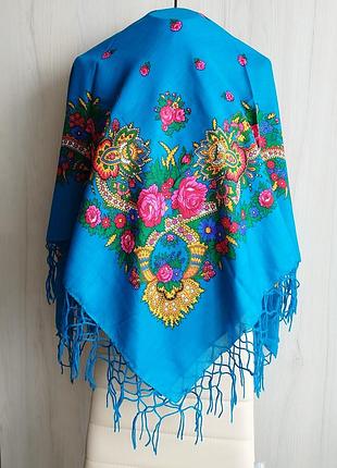 Украинский народный национальный платок, украинский платок, 110*110 см