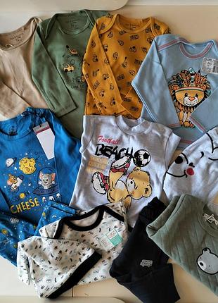 Набір нового одягу на хлопчика розмір 74 (6-9 міс), штани, светр, костюм, боді