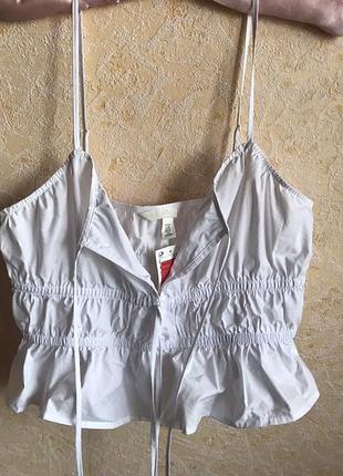 Белый натуральный топ