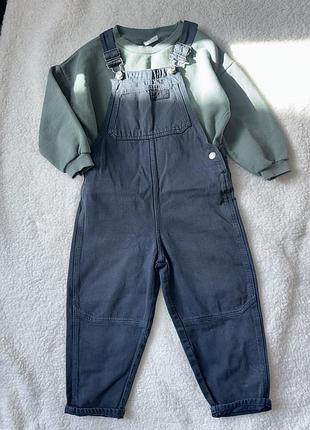 Комбінезон дунгарі zara вільні широкі штани джинси