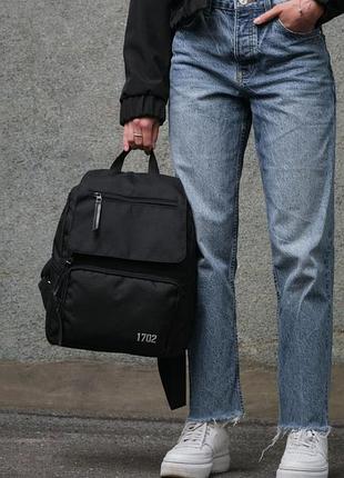 Рюкзак женский without junior reflective водоотталкивающий black черный 18 л 34×27 см