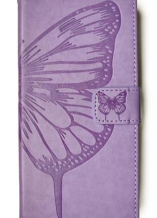 Чохол-книжка "метелик" для tecno spark go 2023 (bf7) фіолетовий