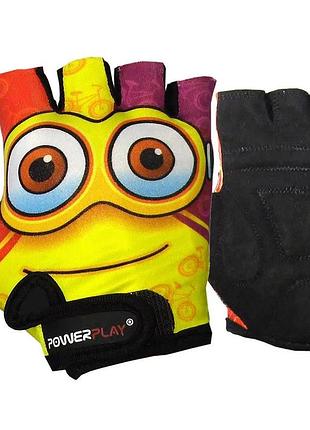 Велоперчатки детские powerplay 5473 minion желтые 4xs