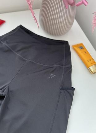 Чорні спортивні лосини з кишенями gymshark