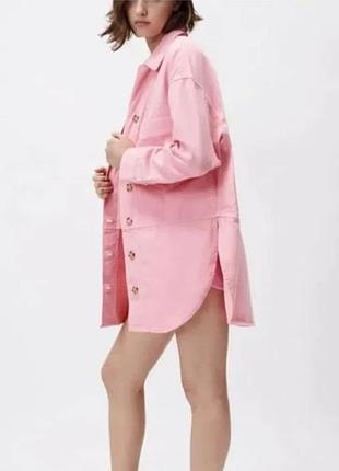 Подовжена оверсайз сорочка куртка zara