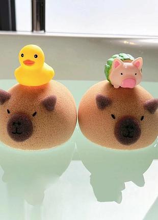 Мочалка губка для купання у формі капібари