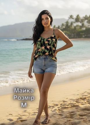 Майка літня з гавайським принтом, розмір m