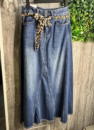 Джинсова спідниця максі (італійський бренд)