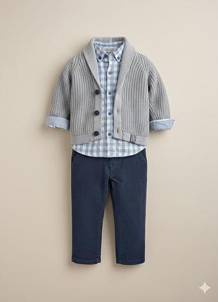 Кардиган, сорочка, штани дитячі для хлопчика h&m, chicco
