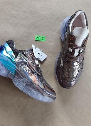 Уцінка! кросівки жіночі бронзові весняні демі