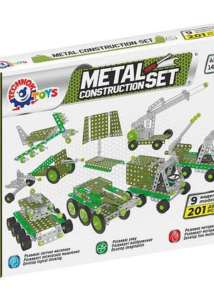 Металевий конструктор військова техніка технок 1462txk, 201 деталь