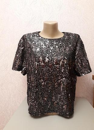 Блуза new look в пайетках