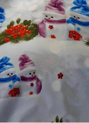 Новогоднее постельное белье снеговики r845