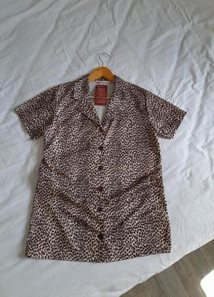 Жіноча сорочка з леопардовим принтом з коротким рукавом bonmarche