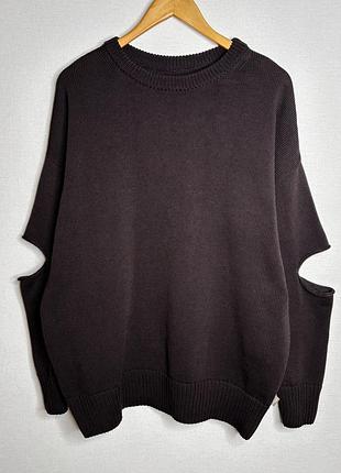 Джемпер жіночий бавовняний з розрізами на ліктях