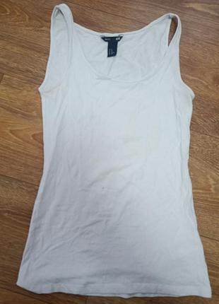 Базовая белая майка h&amp;m basic (размер xs)