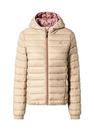 Куртка жіноча стьобана з капюшоном водо, вітрозахисна esmara u.s. grand polo s, l бежевий