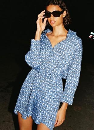 Плаття-рубашка, бавовна, zara, s