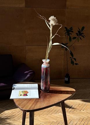 Висока ваза з гутного скла, гутне скло