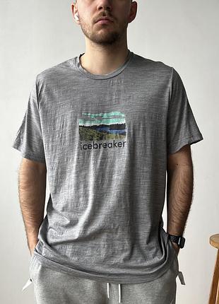 Чоловічна вовняна футболка icebreaker